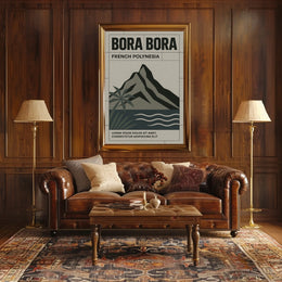Bora Bora Modern Minimalist Travel Poster
