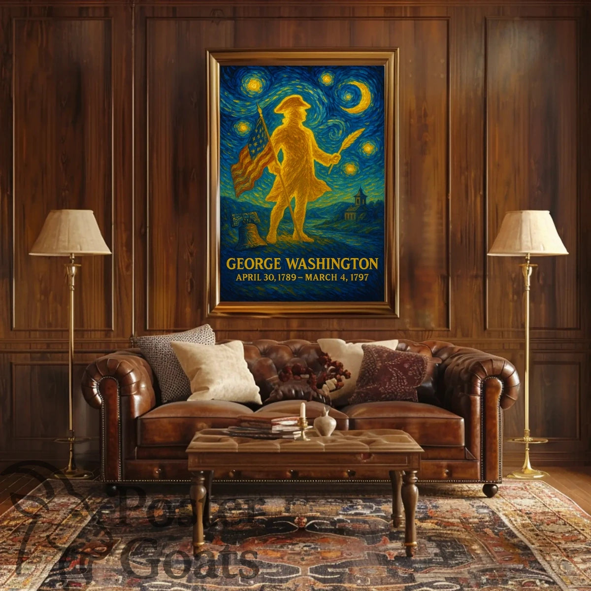 George Washington Starry Tribute Historical or Presidential Poster
