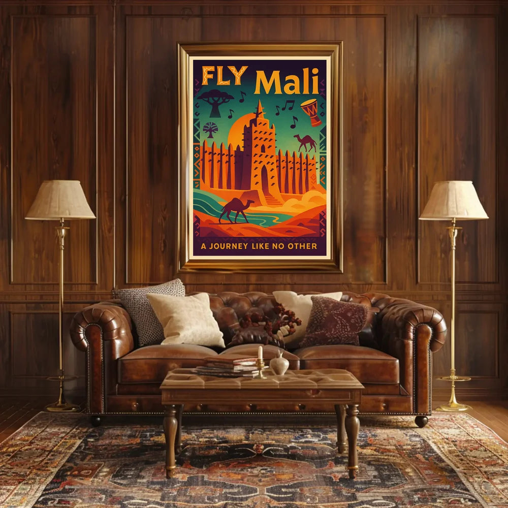 Explore Exotic Mali with Retro Adventure Travel Poster PosterGoat