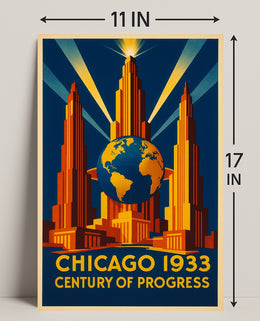 Chicago 1933 Century of Progress Poster Print PosterGoat
