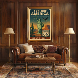 Explore America Route 66 Poster