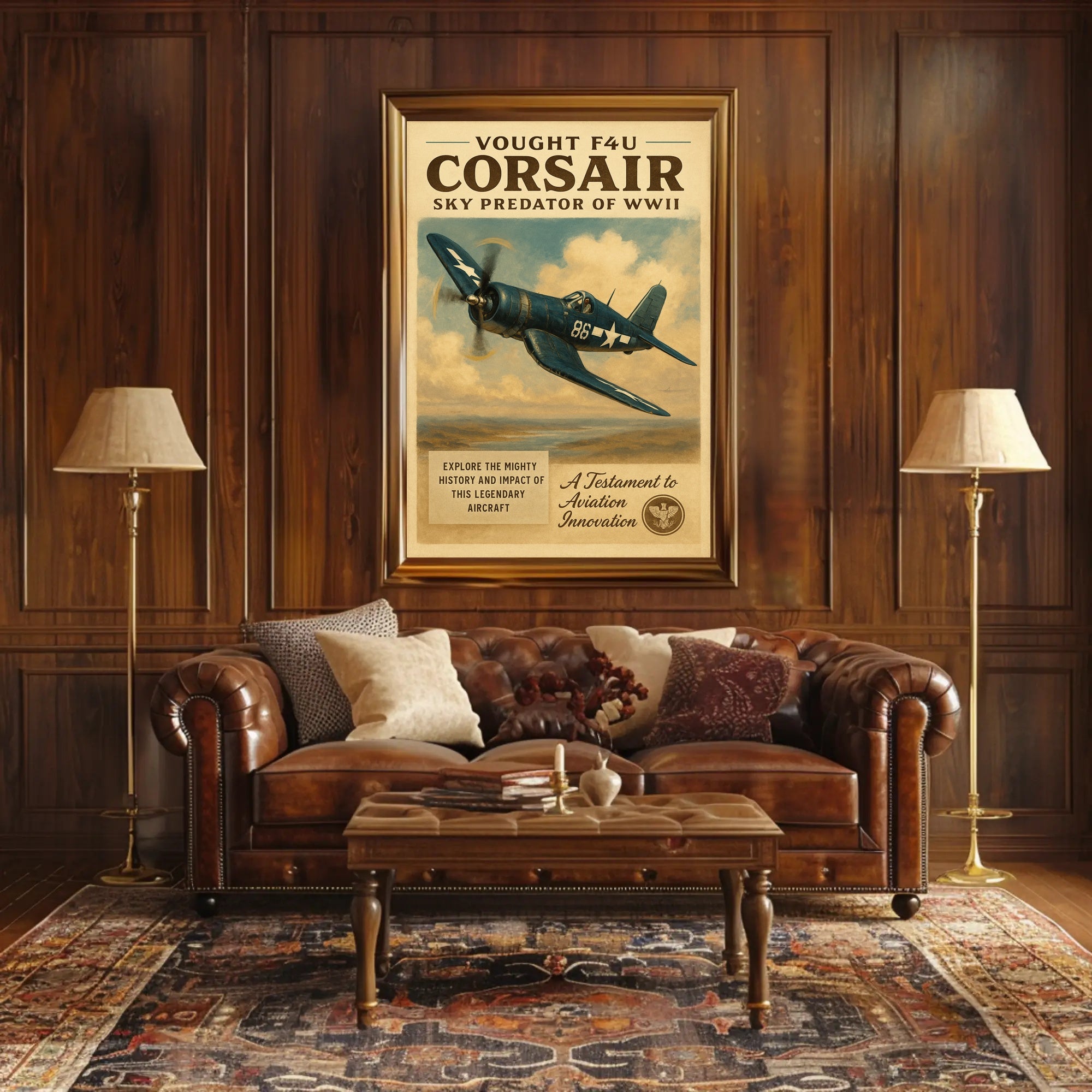 Vought F4U Corsair: Sky Predator of WWII Poster