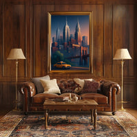 New York City Skyline Broadway Poster Modern Wall Art