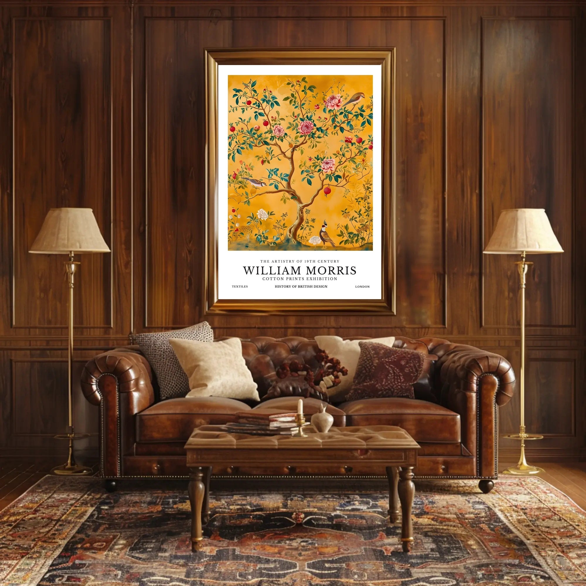 William Morris Vintage Cotton Prints Cultural Heritage Poster