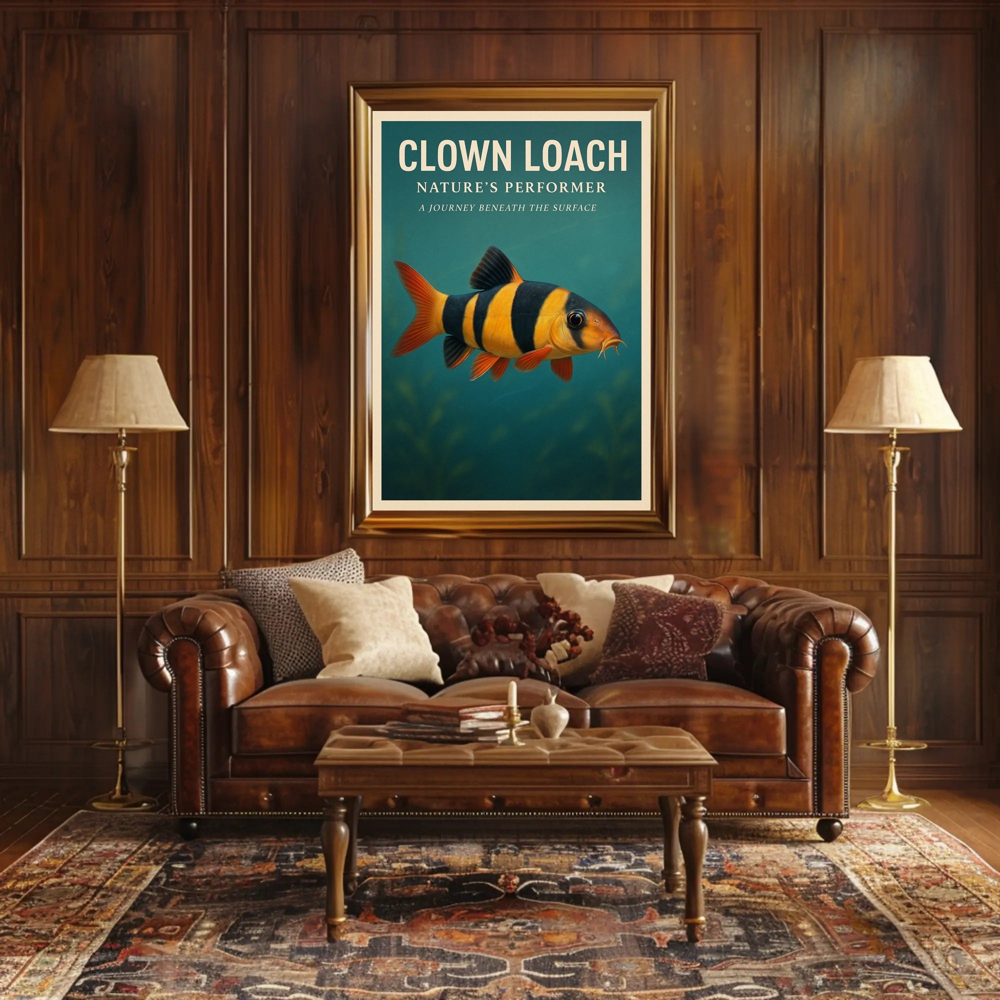Clown Loach Nature's Performer Wall Art PosterGoat