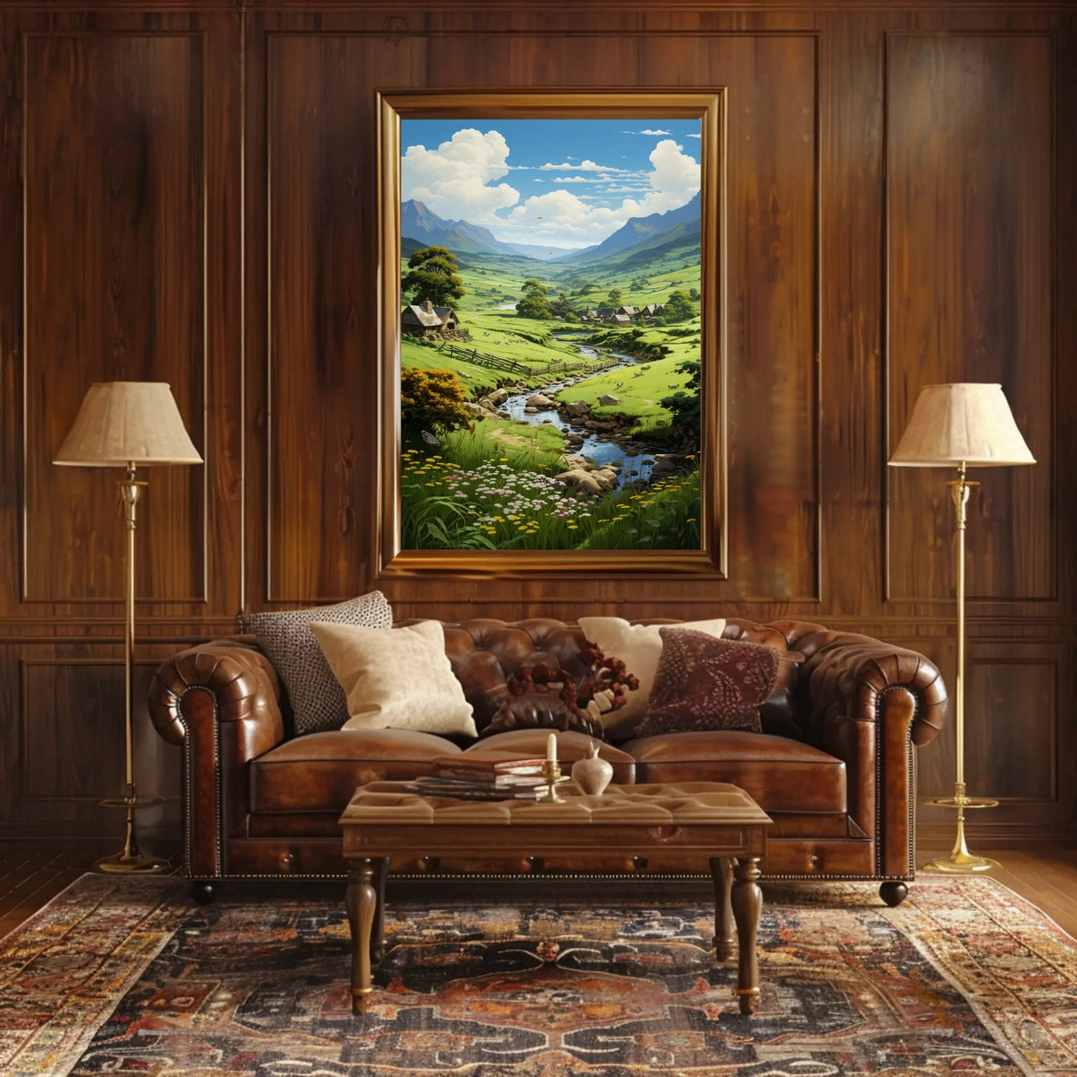 Tranquil Countryside Landscape Poster