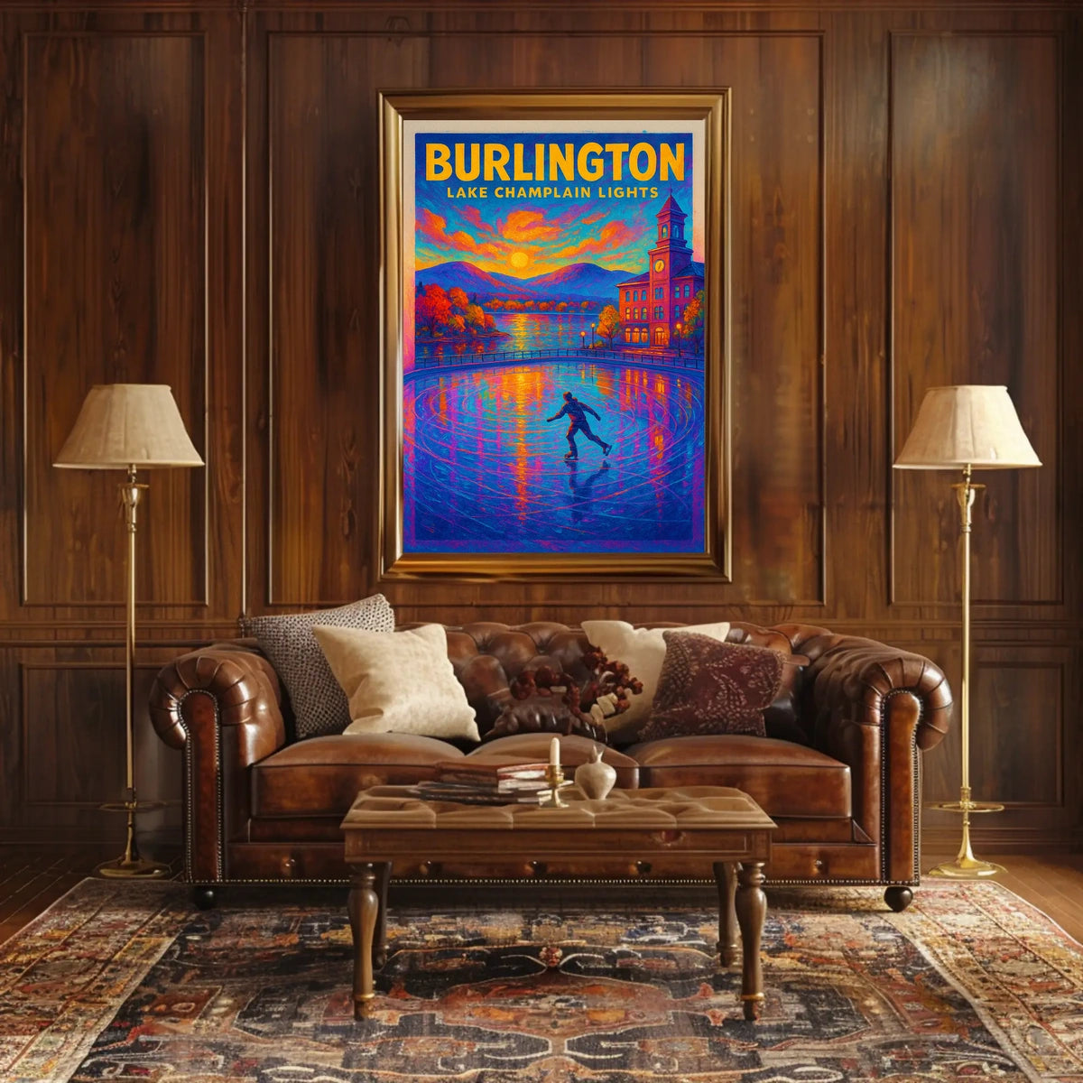 Burlington Lake Champlain Lights Poster