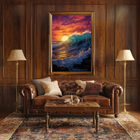 Oceanic Sunset Symphony Poster PosterGoat