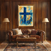 Abstract Cross In Watercolor Abstract Poster