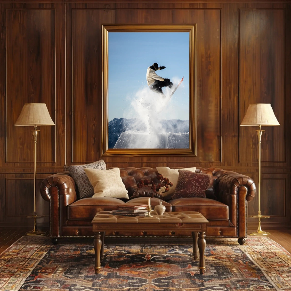 Snowboarder In Action Poster