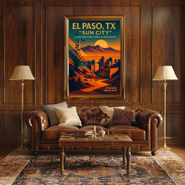 El Paso, TX Sun City Poster