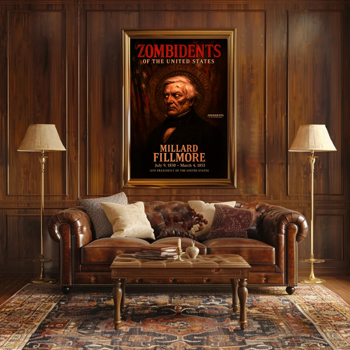Millard Fillmore 13th President of the United States Zombidents Poster Series
