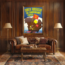 North American Ski Championships 1950 Poster