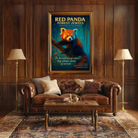 Red Panda Forest Jewels Poster