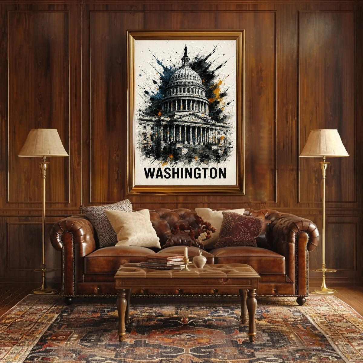 Washington Capitol Art Poster