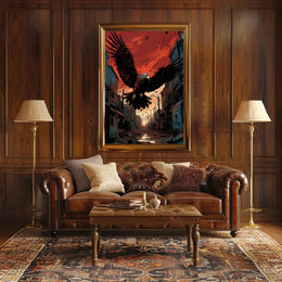 Majestic Eagle In Urban Ruins Poster PosterGoat