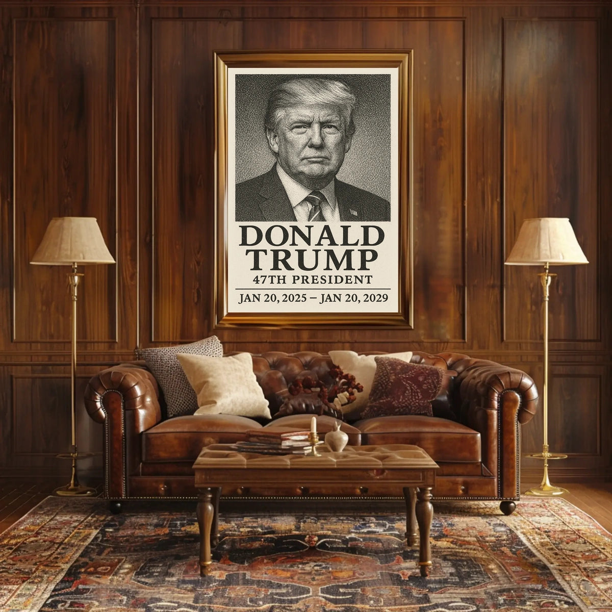 Trump 47th President Scenic Patriotic Decor Poster