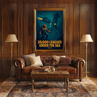 Undersea Adventure Jules Verne Cinematic Poster