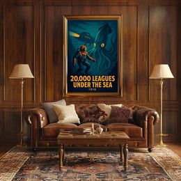 Undersea Adventure Jules Verne Cinematic Poster