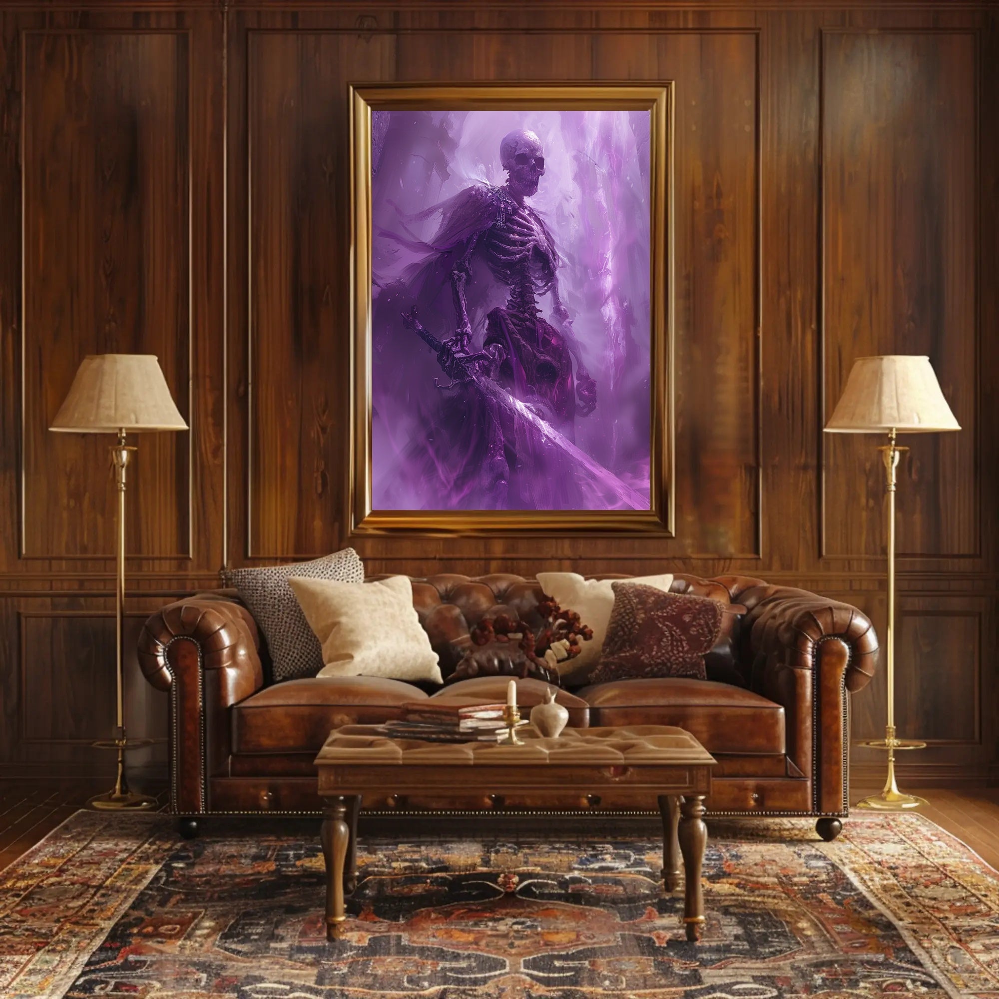 Spectral Warrior Art: Dark Fantasy or Mythology Poster PosterGoat