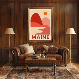Maine Landscape Art Poster