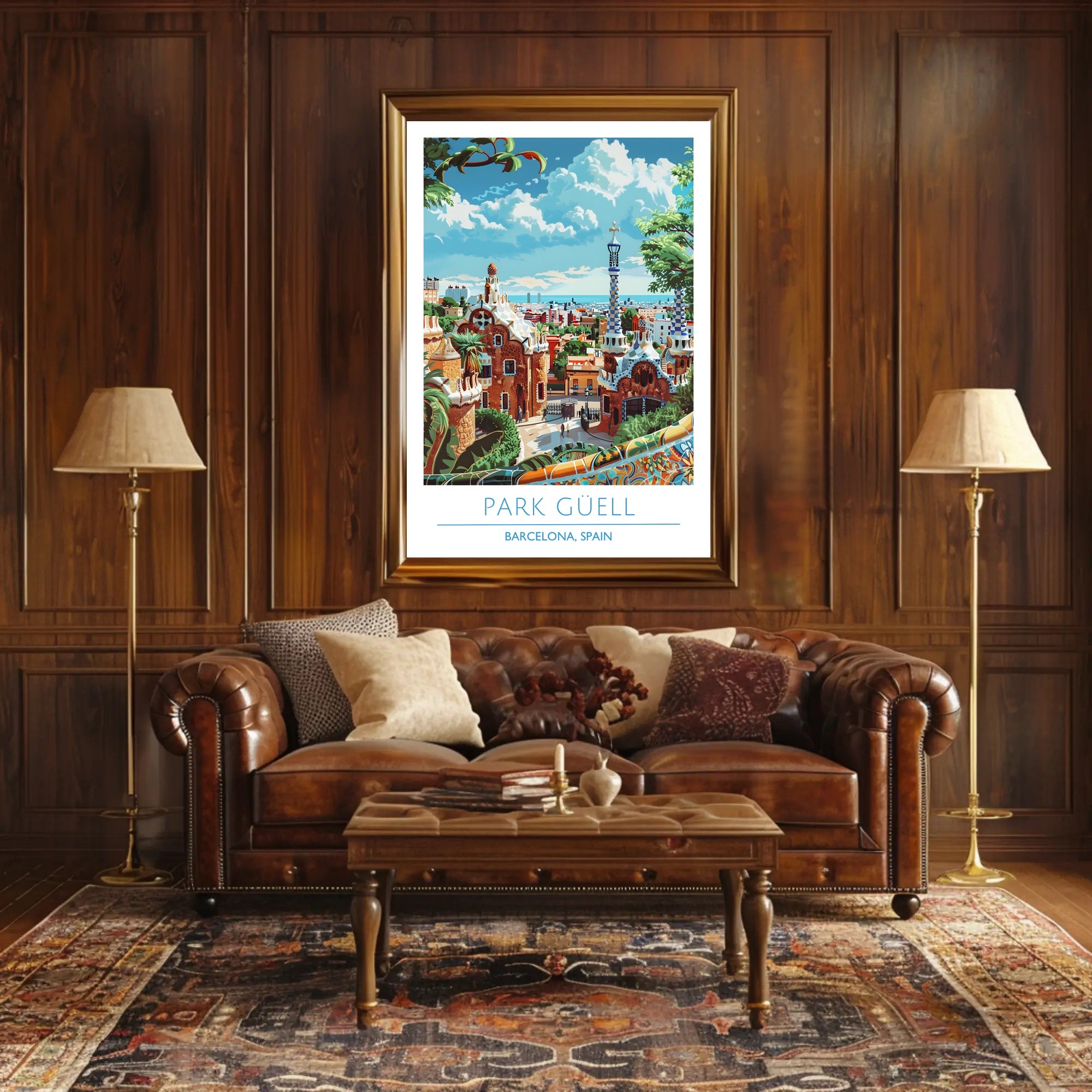 Park Güell Illustration Poster