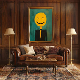Smiley In A Suit Poster Whimsical Wall Art Print