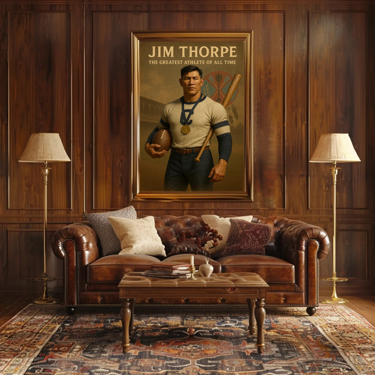 Jim Thorpe Legendary Sports Icon Poster