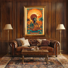 Radiant Serenity: Tranquil Sunset Harmony Poster