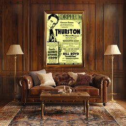 Thurston Magic Show Vintage Theatrical Cultural Poster