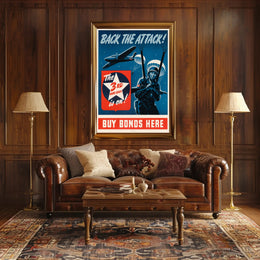 Back the Attack! Buy War Bonds Poster PosterGoat