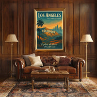 Vintage Los Angeles Travel Poster: City of Dreams