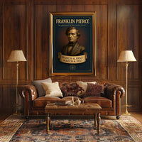 Franklin Pierce vintage presidential portrait poster PosterGoat