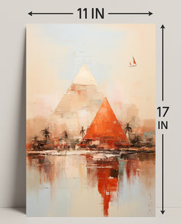 Abstract Pyramids At Sunset Abstract Poster
