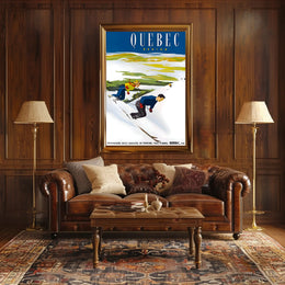 Skiing in Quebec Region Poster PosterGoat