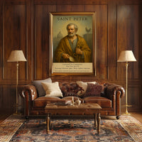 Saint Peter Religious Portrait Poster - Inspirational and Educational Poster