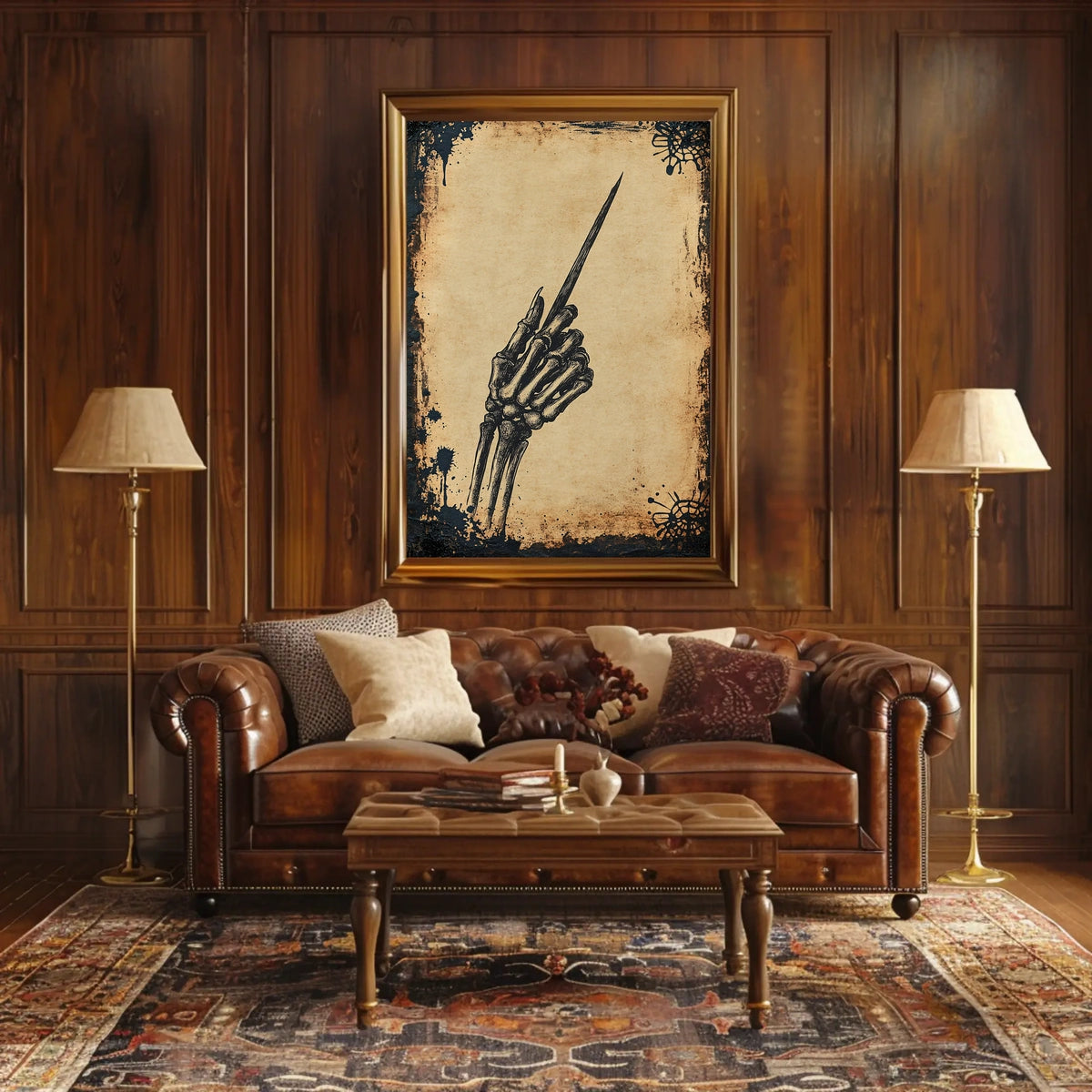 Skeleton Hand Poised Artwork: Abstract or Pop Culture Poster