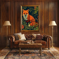 Red Fox Forest Serenity Animal Poster