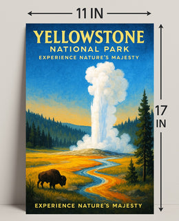 Yellowstone National Park Experience Nature’s Majesty Poster PosterGoat