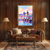Prague Charles Bridge Travel Poster