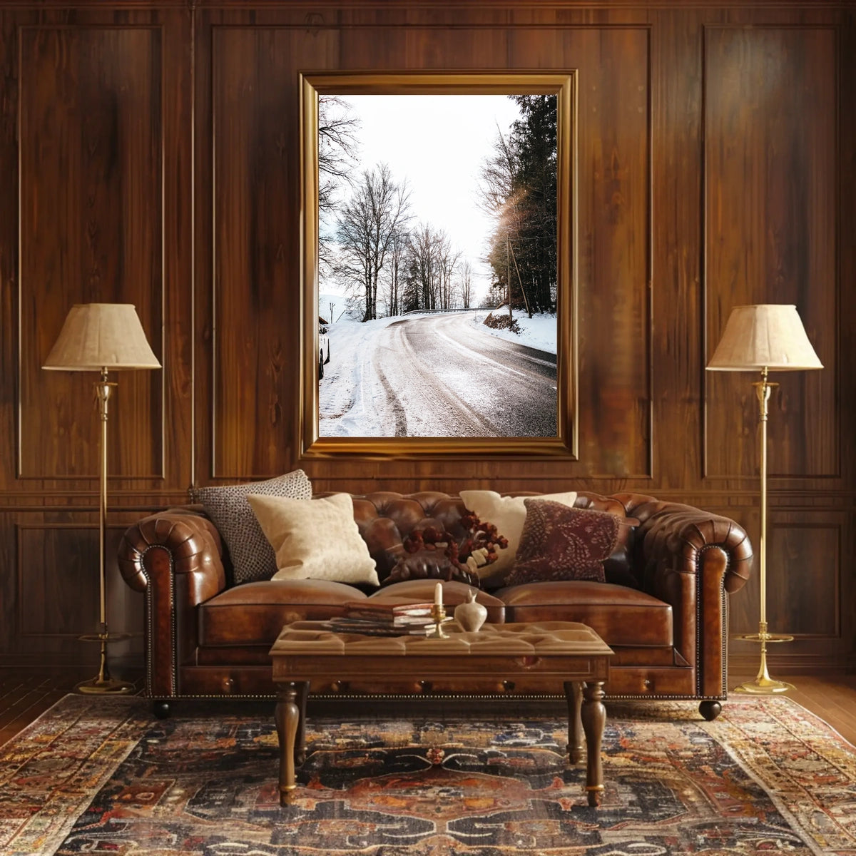 Winter Roadscape Poster