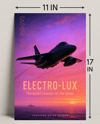 Lockheed ES-3A Shadow Electro-Lux Poster PosterGoat