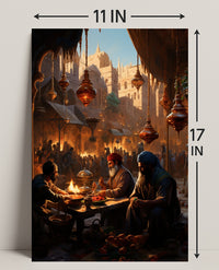 Market Scene In An Ancient City Poster