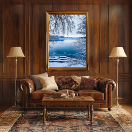 Winter Serenity By The Lake Poster
