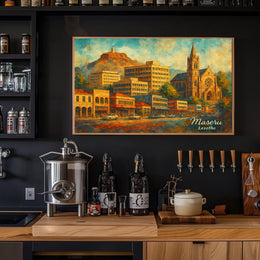 Maseru Lesotho Cityscape Photography Wanderlust Poster