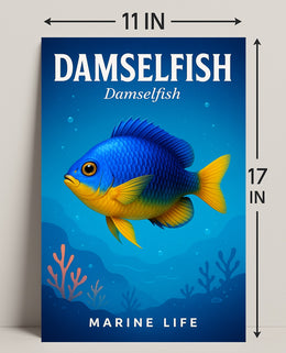 Damselfish Marine Life Poster PosterGoat