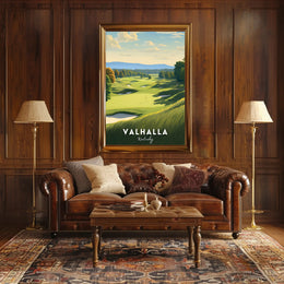 Valhalla Kentucky Scenic Golf Course Sports Poster