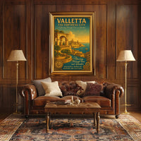 Valletta Vintage Travel Poster Wall Art Print