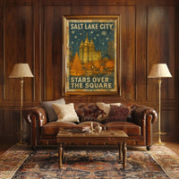 Stars Over The Square Salt Lake City Poster