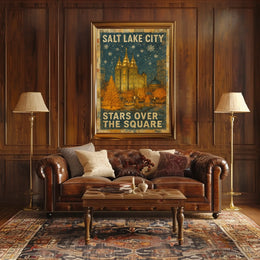 Stars Over The Square Salt Lake City Poster